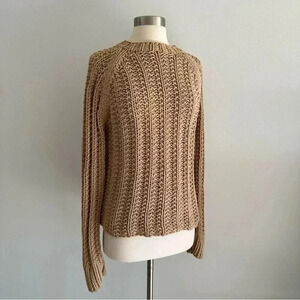 VINTAGE J. CREW HAND KNIT CHUNKY KNIT SWEATER S